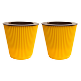 Kia 12.8cm Round Pot With Inner Planters for Home, Office, Home & Garden (12.8CM | 5INCH)