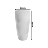 Hug A Plant | Venice Planter Rotomolded Round Plastic Pot Without Inner for Home & Garden (Pack of 1, White Stone Finish)