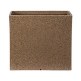 Quebec Square Rotomolded Plastic Pot for Home & Garden (Sand Stone Finish, Pack of 1)