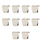 Chatura 8cm Self Watering Square Pot with Rail Hook for Home & Garden Decor (8CM|3.4INCH)