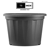 16 Inch Grower Plastic Pot Black
