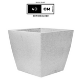 Cubo N-40 Planter 40CM Square Rotomolded Plastic Pot With Wheels for Home & Garden (Pack Of 1, 40CM | 15 INCH)