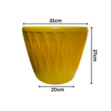 Tunis Planter 31cm Round Plastic Pot for Home & Garden Decor
