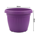 Hug A Plant | Bello Round 30CM Plastic Pot for Home & Garden (Pack of 1)