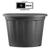 18 Inch Grower Plastic Pot Black
