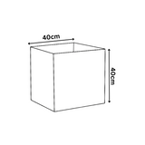 Quebec Square Rotomolded Plastic Pot for Home & Garden (White Stone Finish, Pack of 1)