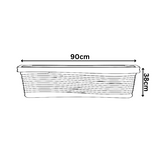 Florence XL 90CM Rectangle Rotomolded Plastic Pot With Wheels for Home & Garden (Pack Of 1, 90CM | 35 INCH)