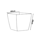 Cubo N-40 Planter 40CM Square Rotomolded Plastic Pot With Wheels for Home & Garden (Pack Of 1, 40CM | 15 INCH)