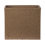 Quebec Square Rotomolded Plastic Pot for Home & Garden (Sand Stone Finish, Pack of 1)