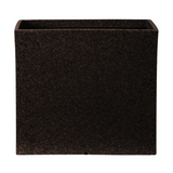 Quebec Square Rotomolded Plastic Pot for Home & Garden (Brown Stone Finish, Pack of 1)