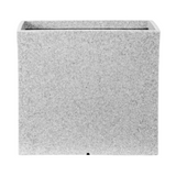 Quebec Square Rotomolded Plastic Pot for Home & Garden (White Stone Finish, Pack of 1)