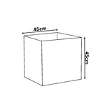 Quebec Square Rotomolded Plastic Pot for Home & Garden (Brown Stone Finish, Pack of 1)