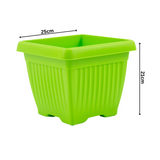 Hug A Plant | Bello Square 25CM Plastic Pot for Home & Garden (Pack of 1)