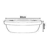 Hug A Plant | Lotus Bowl Rotomolded Round Plastic Pot for Home & Garden (Pack of 1, White Stone Finish)