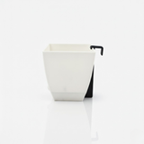 Chatura 8cm Self Watering Square Pot with Rail Hook for Home & Garden Decor (8CM|3.4INCH)