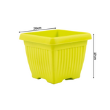 Hug A Plant |Bello Square 20CM Plastic Pot for Home & Garden (Pack of 1)