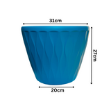 Tunis Planter 31cm Round Plastic Pot for Home & Garden Decor