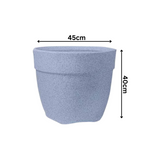 Hug A Plant | Barca Round Rotomolded Plastic Pot for Home & Garden (White Stone Finish, Pack of 1)