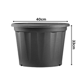 16 Inch Grower Plastic Pot Black
