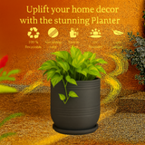 Mia Rotomolded Pots And Tray for Home & Garden (Pack of 1)