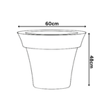 Hug A Plant | Classic Planter Rotomolded Round Plastic Pot for Home & Garden (Pack of 1, Midnight Stone Finish)