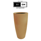 Hug A Plant | Venice Planter Rotomolded Round Plastic Pot Without Inner for Home & Garden (Pack of 1, Cream Stone Finish)