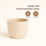 Verona Eco-friendly Pot | Bamboo-Based, UV-Protected Tabletop Planters | Eco-Friendly Pots for Indoor Plants, Home Décor, Balcony & Garden