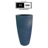 Hug A Plant | Venice Planter Rotomolded Round Plastic Pot Without Inner for Home & Garden (Pack of 1, Midnight Stone Finish)