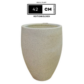 Hug A Plant | Milano High Rotomolded Round Plastic Pot Without Inner for Home & Garden (Pack of 1)