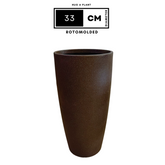 Hug A Plant | Venice Planter Rotomolded Round Plastic Pot Without Inner for Home & Garden (Pack of 1, Brown Stone Finish)