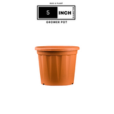 5 Inch Grower Plastic Pot Terracotta