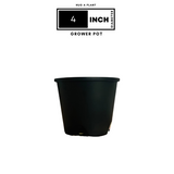 4 Inch Grower Plastic Pot Black