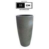 Hug A Plant | Venice Planter Rotomolded Round Plastic Pot Without Inner for Home & Garden (Pack of 1, Grey Stone Finish)