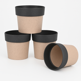 Eco Arty Round | Bamboo-Based, UV-Protected Tabletop Planters | Eco-Friendly Pots for Indoor Plants, Home Décor, Balcony & Garden