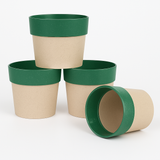 Eco Arty Round | Bamboo-Based, UV-Protected Tabletop Planters | Eco-Friendly Pots for Indoor Plants, Home Décor, Balcony & Garden