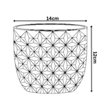 Verona Diamond Planter 14cm Round Plastic Pot For Home & Garden (14CM | 5.5INCH)
