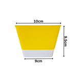 SP4 10cm Square selfwatering Pot For Tabletop | Office | Indoor Garden | Home& Garden (4INCH | 10CM)