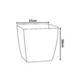 Siena 17cm Square Plastic Pot