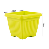 Hug A Plant | Bello Square 35CM Plastic Pot for Home & Garden (Pack of 1)
