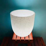 Hug A Plant | Milano Round Plastic Pot with Led for Home & Garden (30CM | 11.81 INCH, Pack of 1, White Stone Finish)