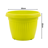 Hug A Plant | Bello Round 30CM Plastic Pot for Home & Garden (Pack of 1)
