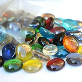 Ineye Glass Mixed Pebbles for Decoration |Garden|Table|Terrariums| Home Decor|Vase Fillers