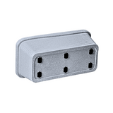 Florence Rectangle Rotomolded Plastic Pot With Wheels for Home & Garden (Pack Of 1, White Stone Finish)