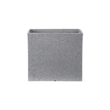 Quebec Square Rotomolded Plastic Pot for Home & Garden (Grey Stone Finish, Pack of 1)