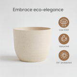 Verona Eco-friendly Pot | Bamboo-Based, UV-Protected Tabletop Planters | Eco-Friendly Pots for Indoor Plants, Home Décor, Balcony & Garden