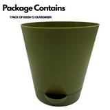 Krish Olivegreen plastic Planter Small for Home & Garden