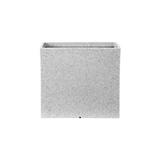 Quebec Square Rotomolded Plastic Pot for Home & Garden (White Stone Finish, Pack of 1)