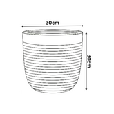 Hug A Plant | Milano Short-Dual Tone Rotomolded Round Plastic Pot With Inner for Home & Garden (Pack of 1, Gold & White)