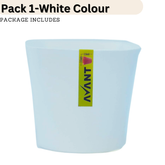 Hug A Plant LB Pot(3.5 Inch) White colour for Home & Garden