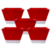 SP4 10cm Square selfwatering Pot For Tabletop | Office | Indoor Garden | Home& Garden (4INCH | 10CM)